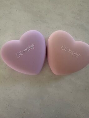 Colourpop Heart Compacts Blush Set. Cute! Cupids Bow-Sweetheart